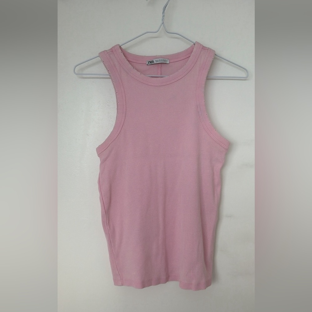 Zara Soft Pink Sleeveless Tank Top